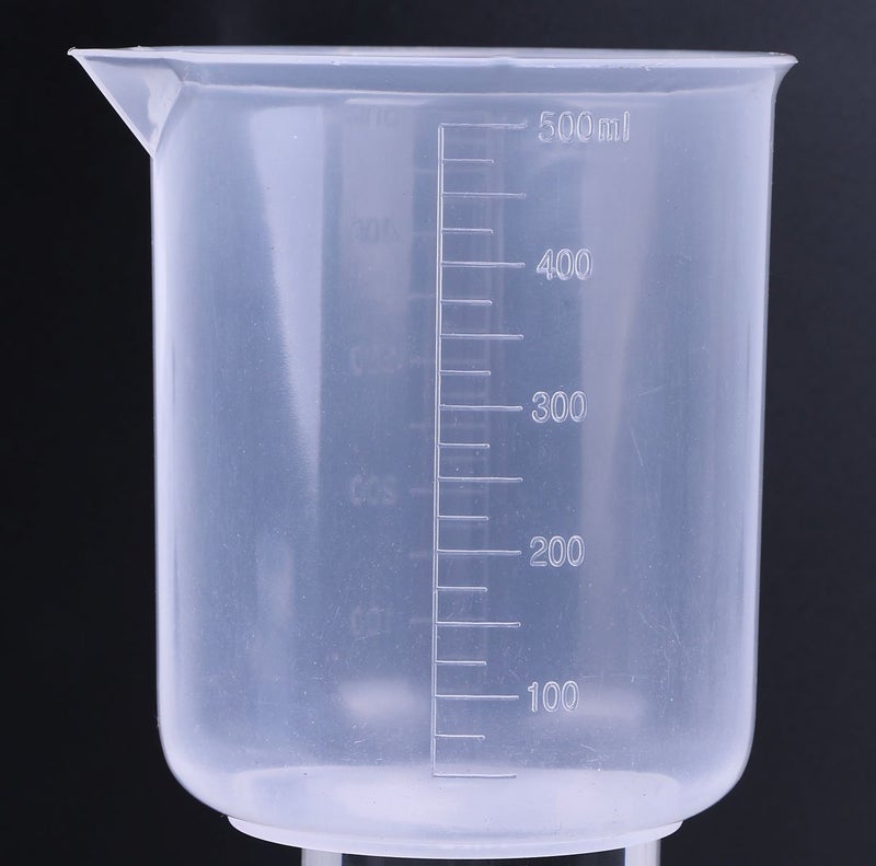 Shapenty 5 Sizes 50ml / 100ml /250ml /500ml /1000ml Capacity Clear Plastic Graduated Measuring Beaker Set Liquid Cup Container, 5PCS - Image 3